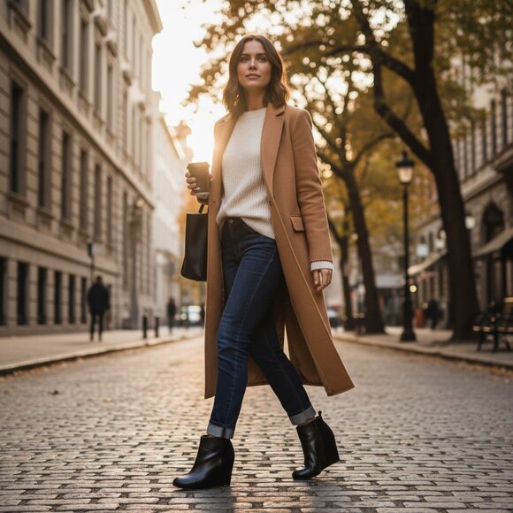Celine Black Leather & Suede Wedge Ankle Boots with Box Sz 38.5 - Picture 3 of 14